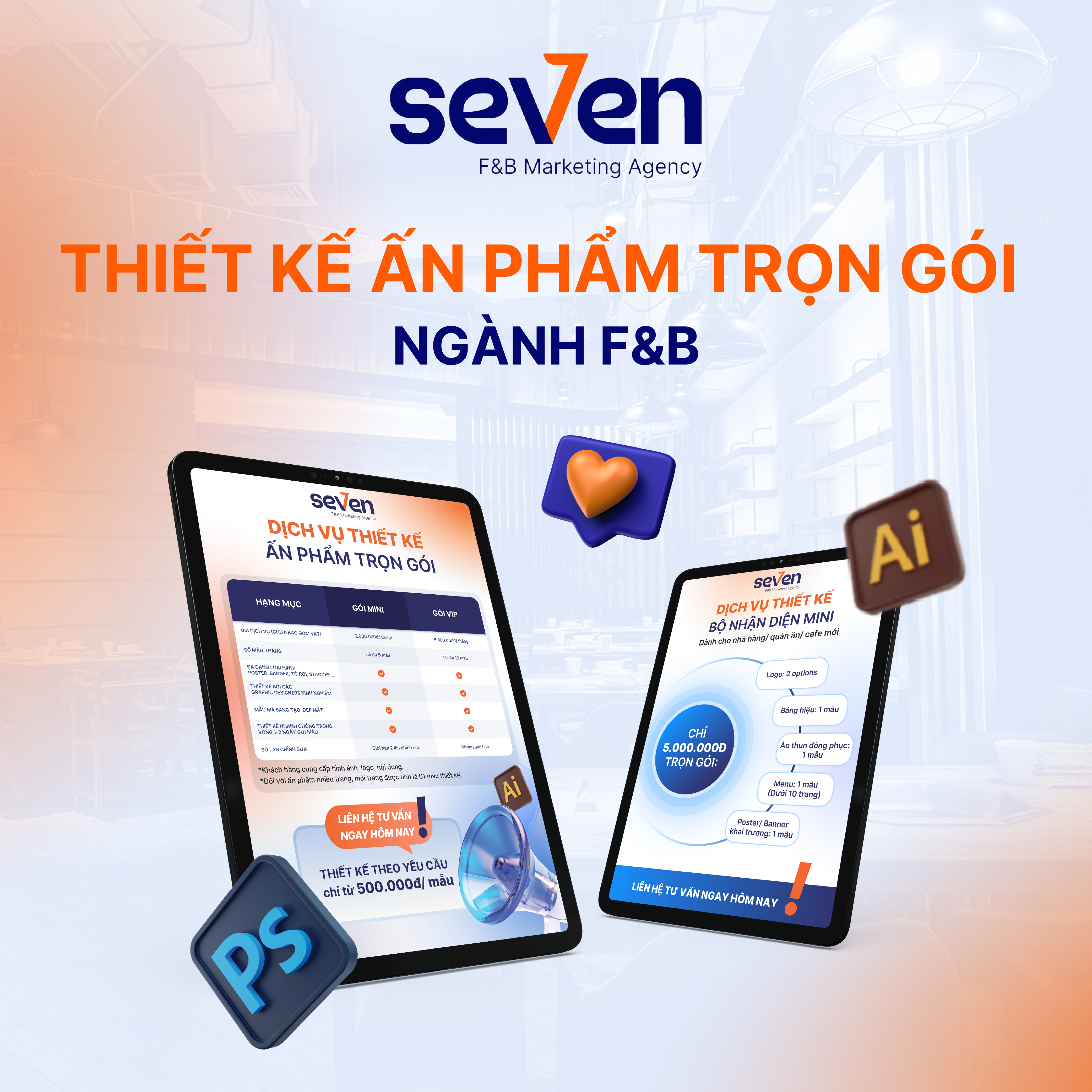 DỊCH VỤ THIẾT KẾ ẤN PHẨM TRỌN GÓI - NÂNG TẦM HÌNH ẢNH THƯƠNG HIỆU F&B