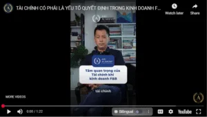 TÀI CHÍNH CÓ PHẢI LÀ YẾU TỐ QUYẾT ĐỊNH TRONG KINH DOANH F&B?