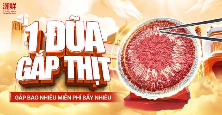 Giải mã khuyến mãi: Thử thách "1 Đũa Gắp Thịt" Của Chao Xian Cực Dễ Áp Dụng Dành Cho Nhà Hàng