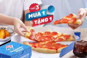 Khuyến mãi "Mua 1 Tặng 1" kinh điển từ Domino's Pizza.
