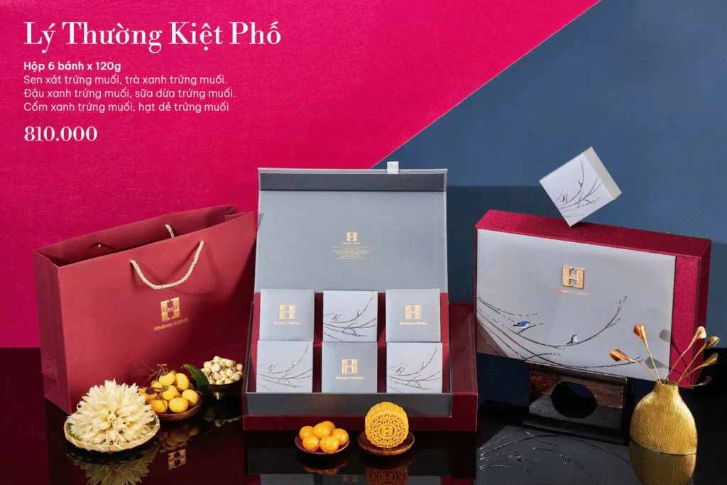 Thiết kế bao bì bánh trung thu Madame Hương