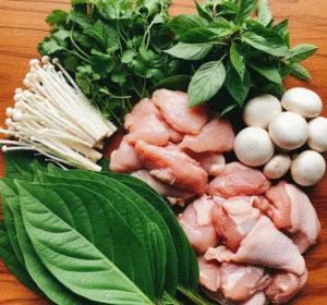 Công thức lẩu gà lá giang