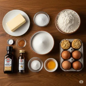 Nguyên liệu tạo nên món bánh quy bơ