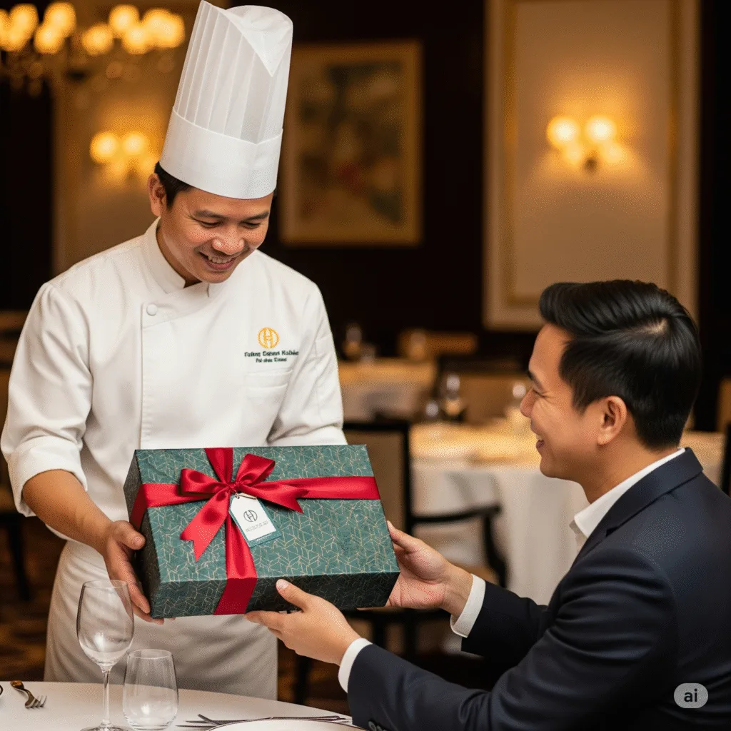 Lựa chọn những món quà sang trọng cho khách VIP.